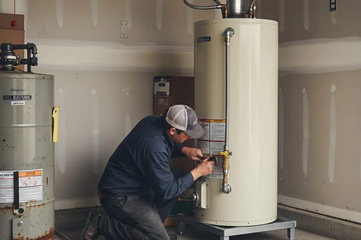 Water heater and shutoff valve replacement in East Wakefield